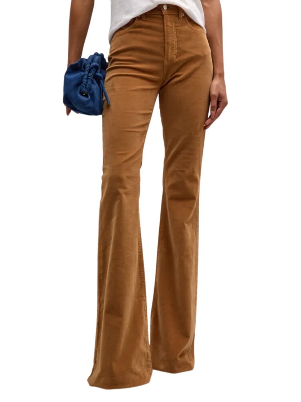 Veronica Beard Sheridan Camel Corduroy Bell Bottom Pants Size 26 NWT
